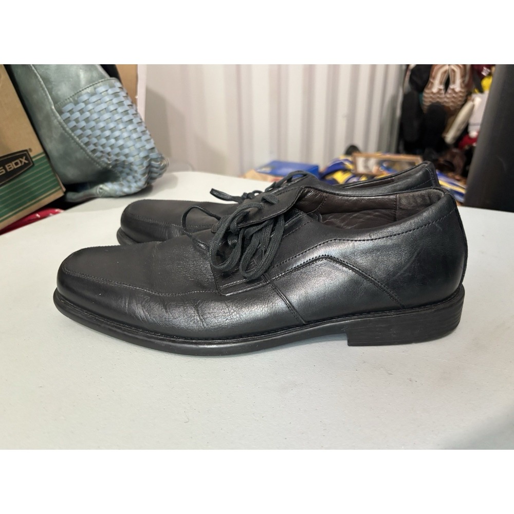MENS JOHNSTON‎ & MURPHY 20-2575 BLACK FLEX LEATHER LACE-UP SHOES SZ 12
